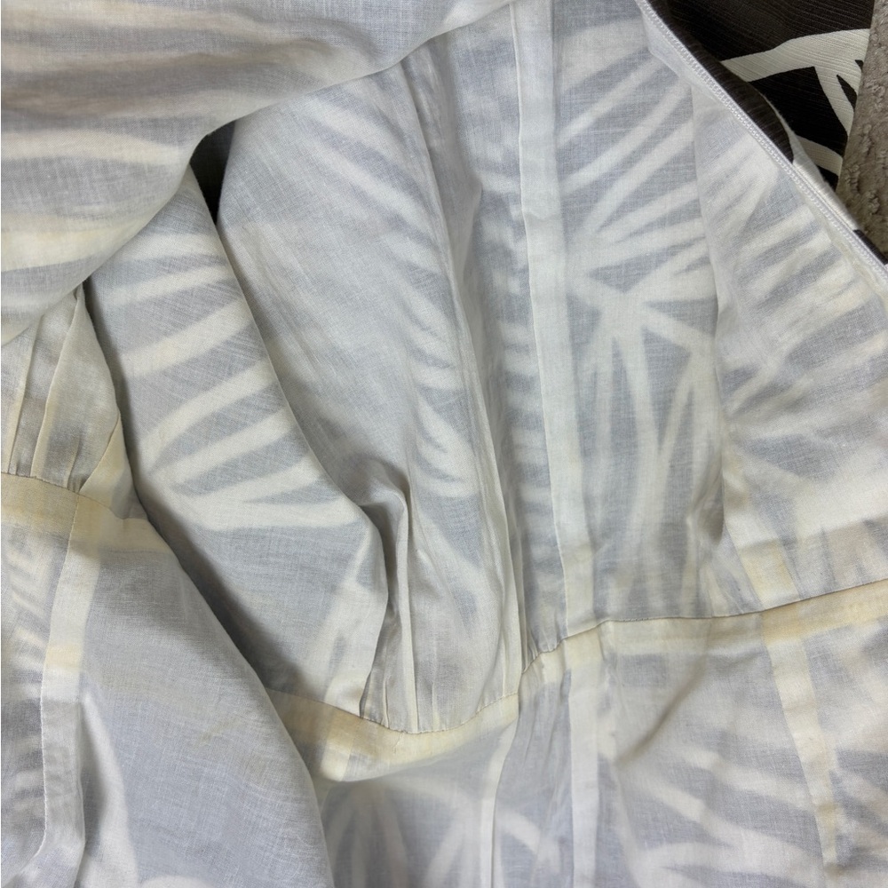 ⭐️ANTHROPOLOGIE Tabitha Palm Leaf Floral Sheath Dress Brown Cotton Tropical - Picture 6 of 6